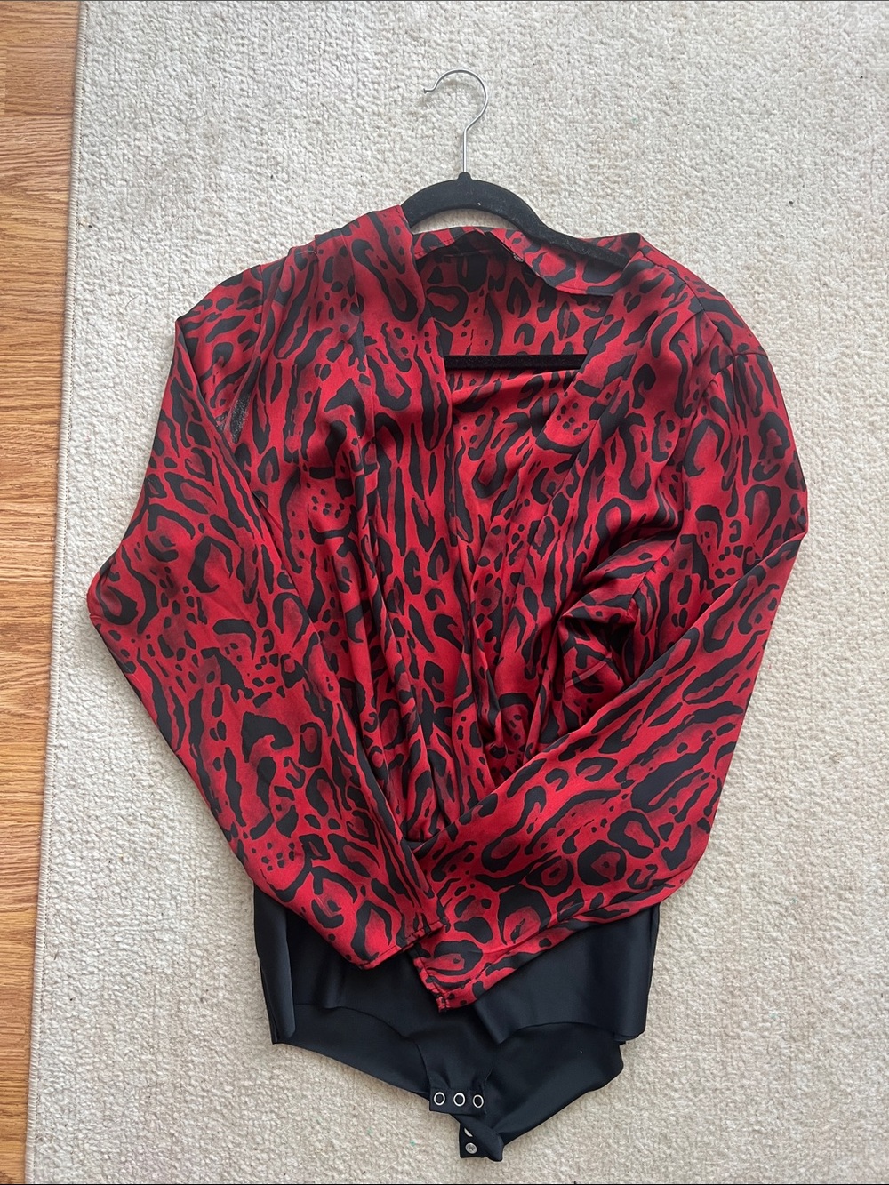 Red and Black Animal Print bodysuit